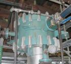 USED: Alfa Laval Spiral Heat Exchanger, 50 square feet, model 1-C, 304 stainless steel on product contact. Rated 75 psi at 400 deg F. Openings: hot side inlet/outlet 3