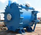 Used Alfa Laval Thermal Horizontal Spiral Heat Exchanger, model 1H, 1400 square feet, 316L stainless steel product contact areas. Hot and cold side rated 150 psi at 250 deg F. Carbon steel removable ...