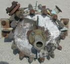 Used Alfa Laval Thermal vertical spiral heat exchanger, model 1C, 25 square feet, stainless steel product contact areas. Hot and cold side rated 150 psi at 400 deg F. Carbon steel removable heads. Op...