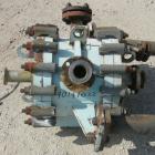 Used Alfa Laval Thermal vertical spiral heat exchanger, model 1C, 25 square feet, stainless steel product contact areas. Hot and cold side rated 150 psi at 400 deg F. Carbon steel removable heads. Op...