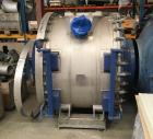 Used Alfa Laval Stainless Steel Spiral Heat Exchanger, Model 1H-L-1T. Material of construction is stainless steel 316L shell on product contact parts. Stainless steel body. 1170.03 square feet (108.7...