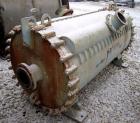 Used Alfa Laval Spiral Heat Exchanger, 860 square feet, 316 stainless steel.  Type 1-H.  188 USG capacity.  Rated 50 psi @ 300 deg F.    Heads: Type 516-70 carbon steel.  Shell is 316 stainless steel.
