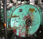 Used American Heat Reclaiming Horizontal Spiral Heat Exchanger, type 1H, 1060 square feet, 316L stainless steel product contact. Removable carbon steel heads with 316 stainless steel clad. Hot and co...