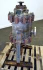 Used American Heat Reclaiming Vertical Spiral Heat Exchanger, Type 1-V, 30 Square Feet. 304 Stainless steel. Hot and cold side rated 75 psi at -20 to 1250 degrees F. Removable heads. Inner pass cross...