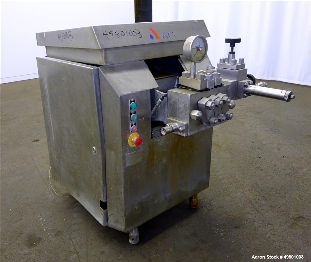 Used- APV Rannie Homogenizer, Type 5-12, 38, 15-7Mo Stainless Steel.