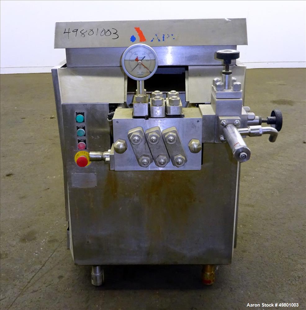 Used- APV Rannie Homogenizer, Type 5-12, 38, 15-7Mo Stainless Steel.