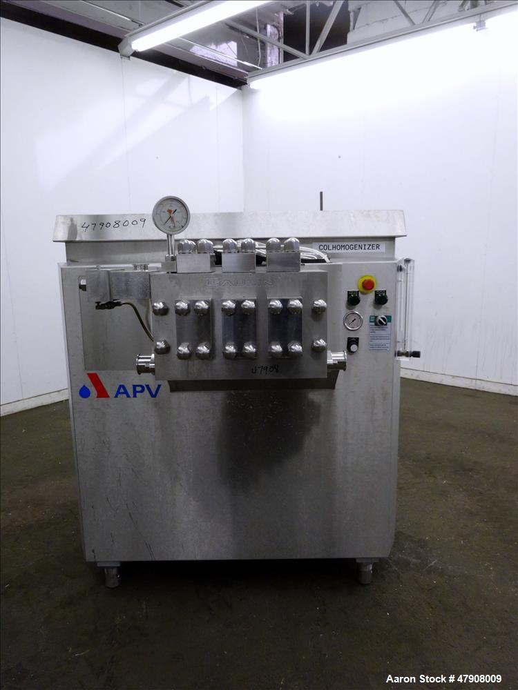 Used APV Homogenizer, Model APV37-4.3B, Stainless Steel.