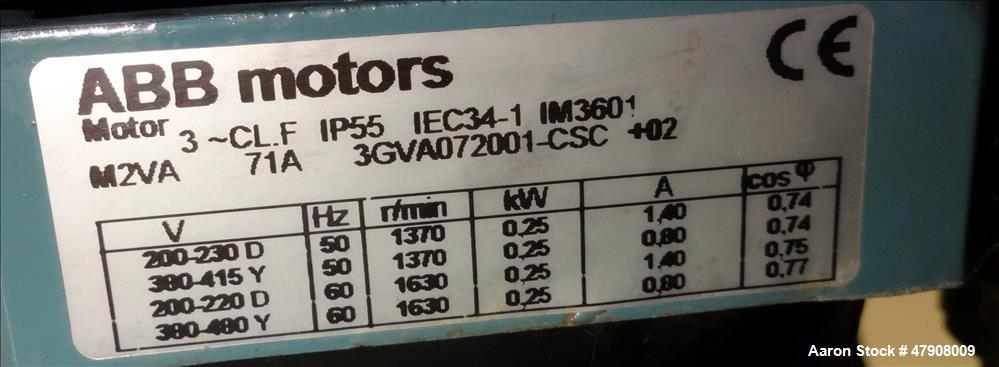 Used APV Homogenizer, Model APV37-4.3B, Stainless Steel.