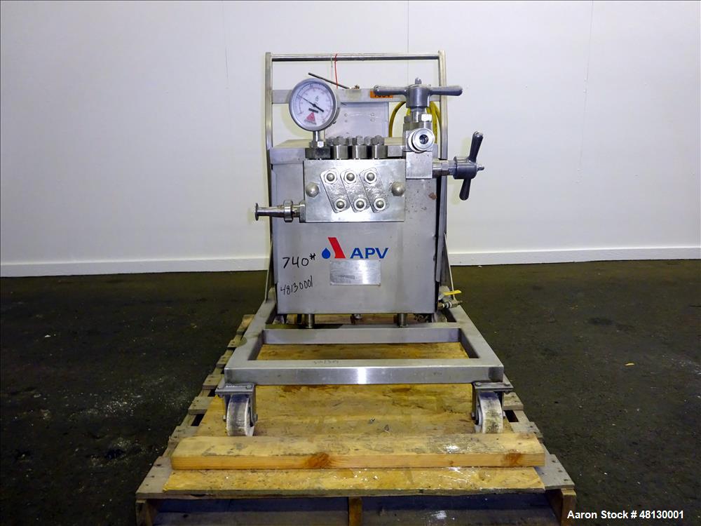Used -APV Gaulin GMBH Homoginizer, Type LAB60/125-6TBS, 316 Stainless Steel.