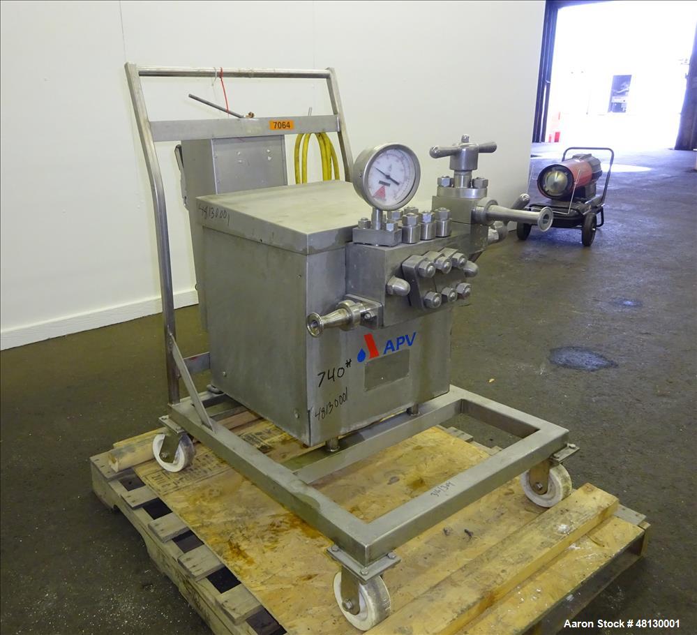 Used -APV Gaulin GMBH Homoginizer, Type LAB60/125-6TBS, 316 Stainless Steel.