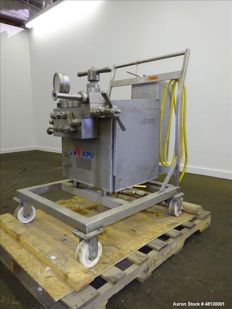 Used -APV Gaulin GMBH Homoginizer, Type LAB60/125-6TBS, 316 Stainless Steel.