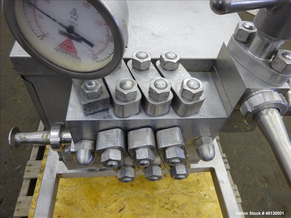 Used -APV Gaulin GMBH Homoginizer, Type LAB60/125-6TBS, 316 Stainless Steel.