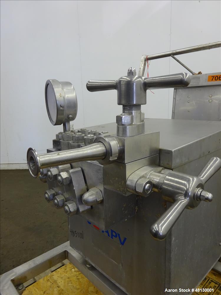 Used -APV Gaulin GMBH Homoginizer, Type LAB60/125-6TBS, 316 Stainless Steel.