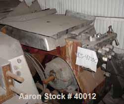 Used Gaulin Homogenizer, Model 1000MF18-5PS, Stainless Steel. Capacity 1000 gallons per hour. Missing homogenizing head assembly.  Driven by a 50 hp, 3/60/220/440 volt, 1765 rpm motor.
