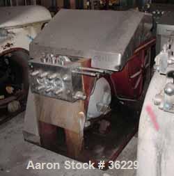 USED:Gaulin homogenizer, model 1000MF18B25PS, stainless steel.Capacity 1000 gallons per hour. 2 stage homogenizing valve assembly,manually operated. Poppet style suction and discharge valves. Require...