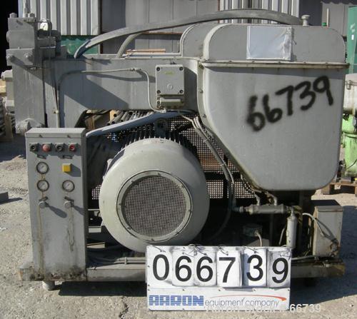 Used APV Gaulin Homogenizer, Type MC45-3TBS. Stainless steel construction on product contact parts. Working capacity 3307 gallon/hour (12,500 liter/hr). Working pressure 3075 psi (205 bar). Ball valv...