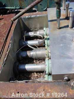 USED: Manton Gaulin pump, high pressure, 1200 psi, full stroke,fluid seal, packing adjusting screws, 304 stainless steel wettableparts, unitized on base.