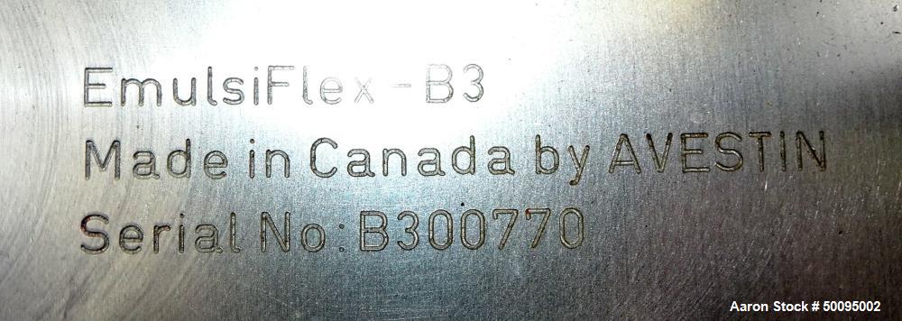 Used Avestin Emulsiflex High-Pressure Homogenizer