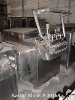 Used- Cherry Burrell Homogenizer, Model SS7500-TGR-HD6. Set to operate at a flow rate of 3,000 gallons per hour at an operat...