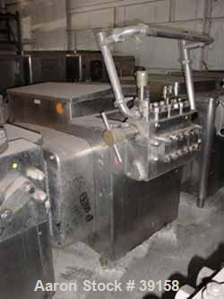 Used Cherry Burrell Homogenizer, Model SS7500-TGR-HD6. Set to operate at a flow rate of 3,000 gallons per hour at an operating pressure of 4500 psi. Stainless steel clad frame. Stainless steel head. ...