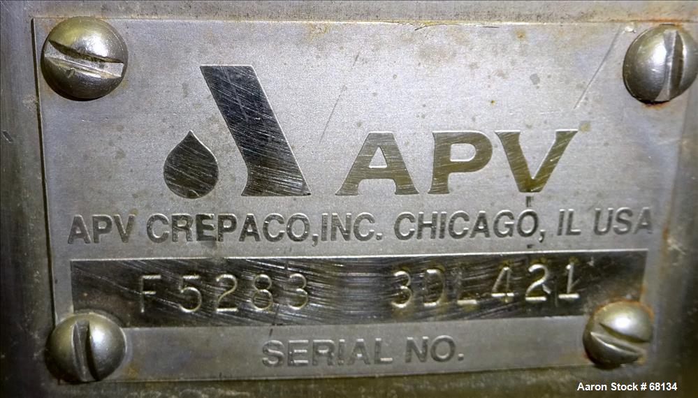 Used Stainless Steel APV Crepaco Homogenizer, Model 3DL421