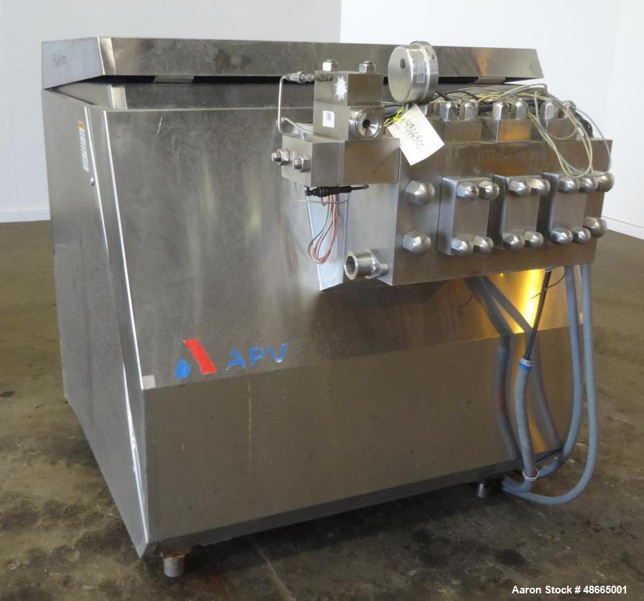 Used APV Homogenizer, Model G55-5B, 316 Stainless Steel.