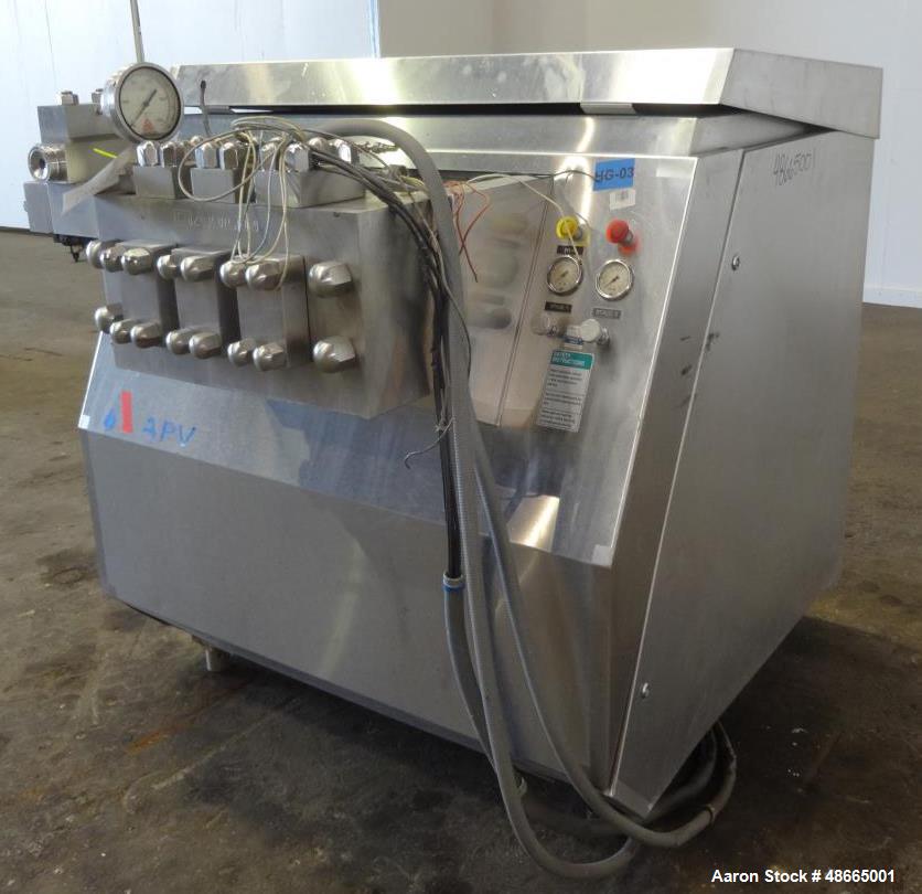Used APV Homogenizer, Model G55-5B, 316 Stainless Steel.