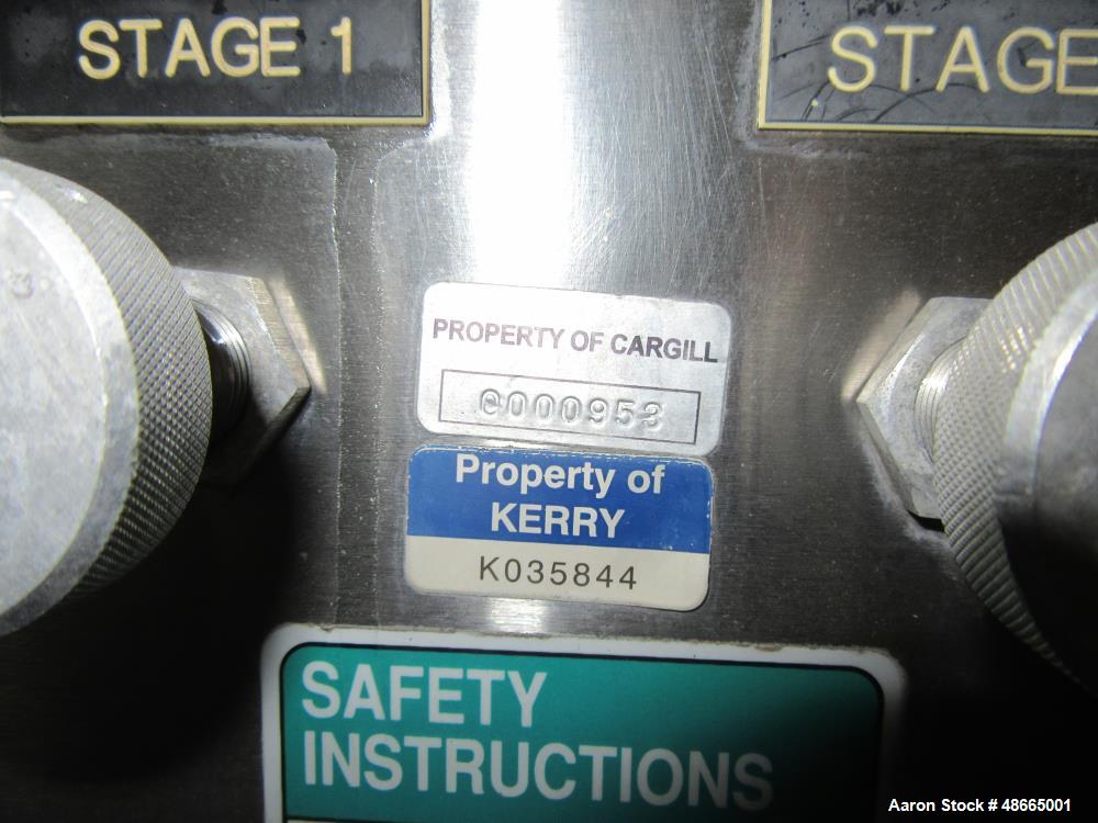 Used APV Homogenizer, Model G55-5B, 316 Stainless Steel.