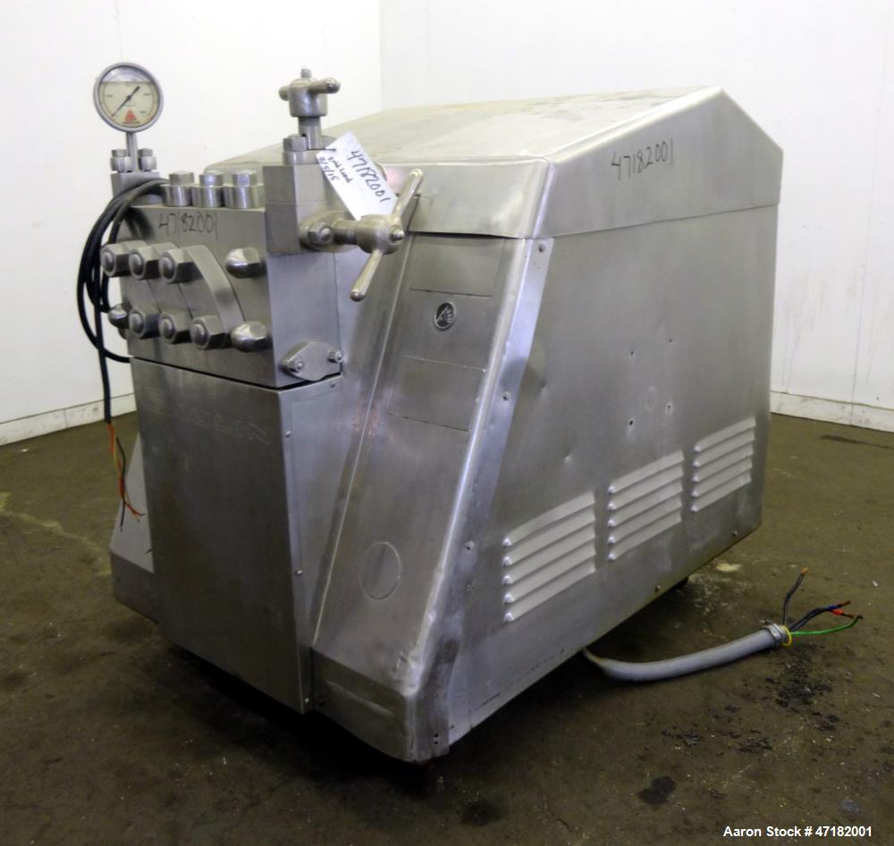 Used Manton-Gaulin Homogenizer, Model 1163-MF18-3PS, 304 Stainless St