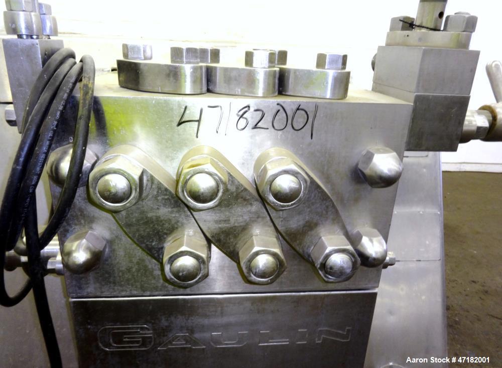 Used Manton-Gaulin Homogenizer, Model 1163-MF18-3PS, 304 Stainless St