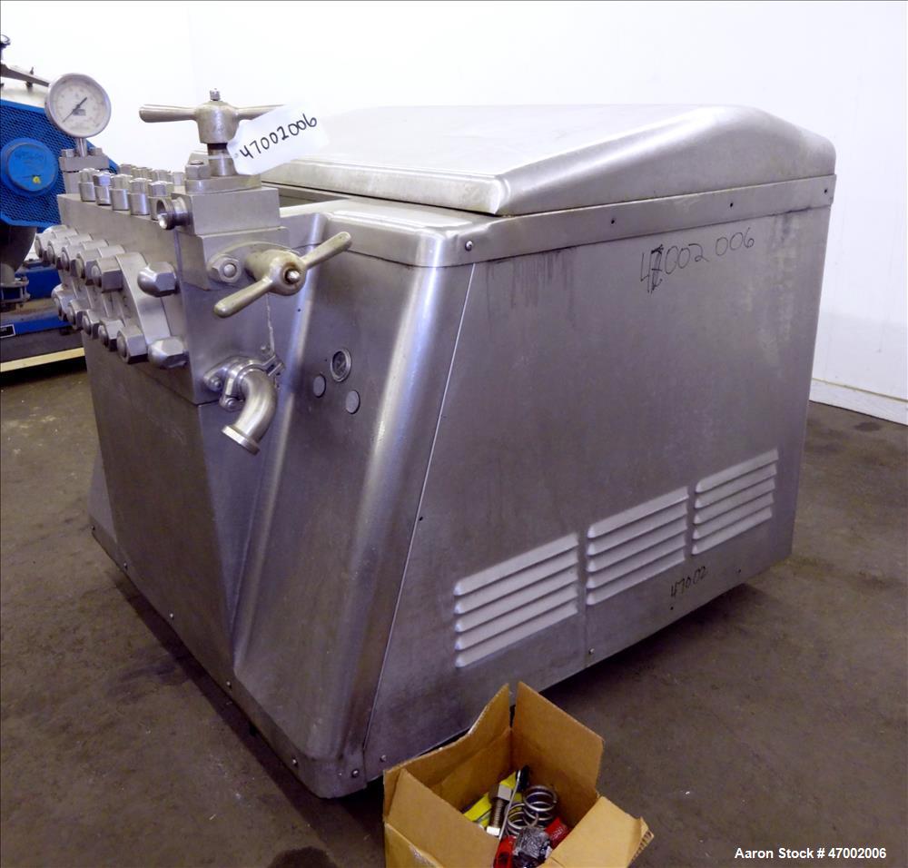 Used APV Gaulin Homogenizer, Model 1500 M30 2.5 PS, 304 Stainless Steel.