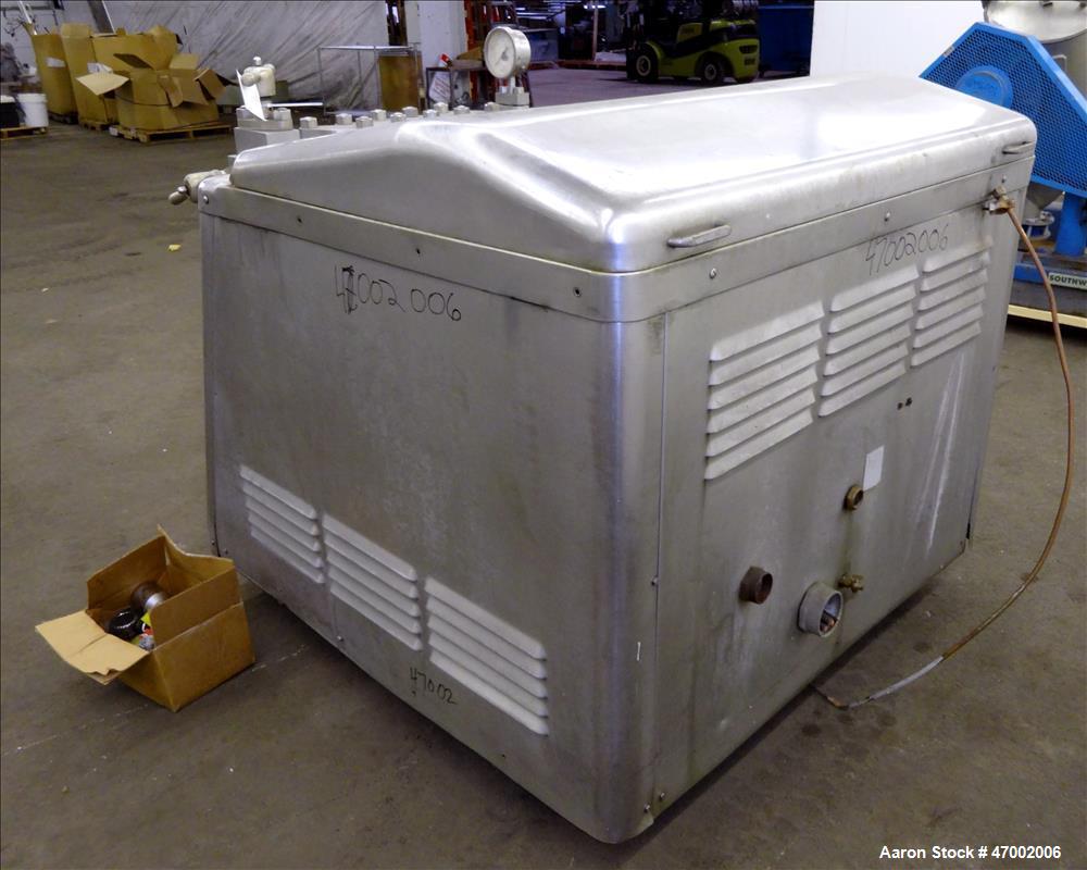 Used APV Gaulin Homogenizer, Model 1500 M30 2.5 PS, 304 Stainless Steel.