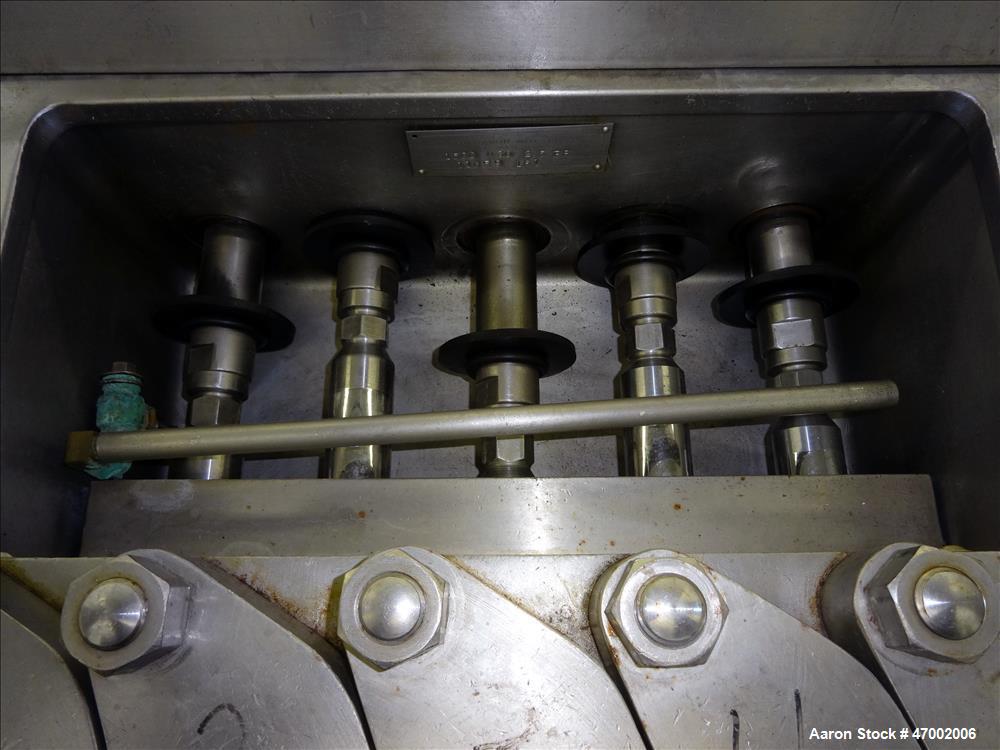 Used APV Gaulin Homogenizer, Model 1500 M30 2.5 PS, 304 Stainless Steel.