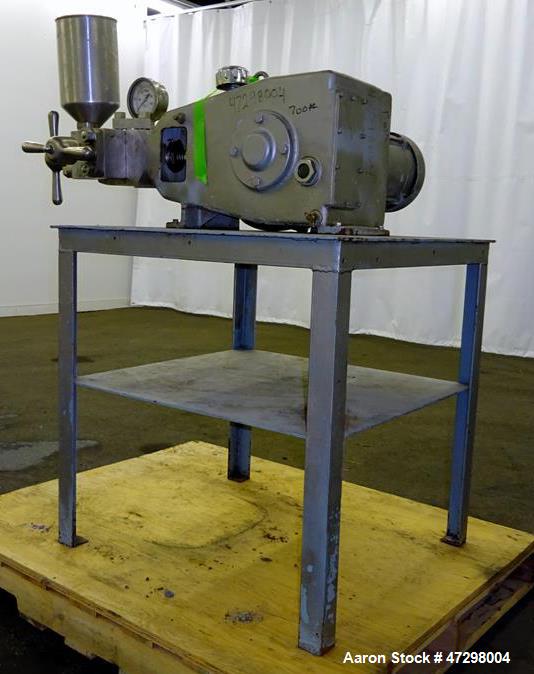 Used Gaulin Homogenizer, Model 15MR-8TBA, 316 Stainless Steel. Capaci