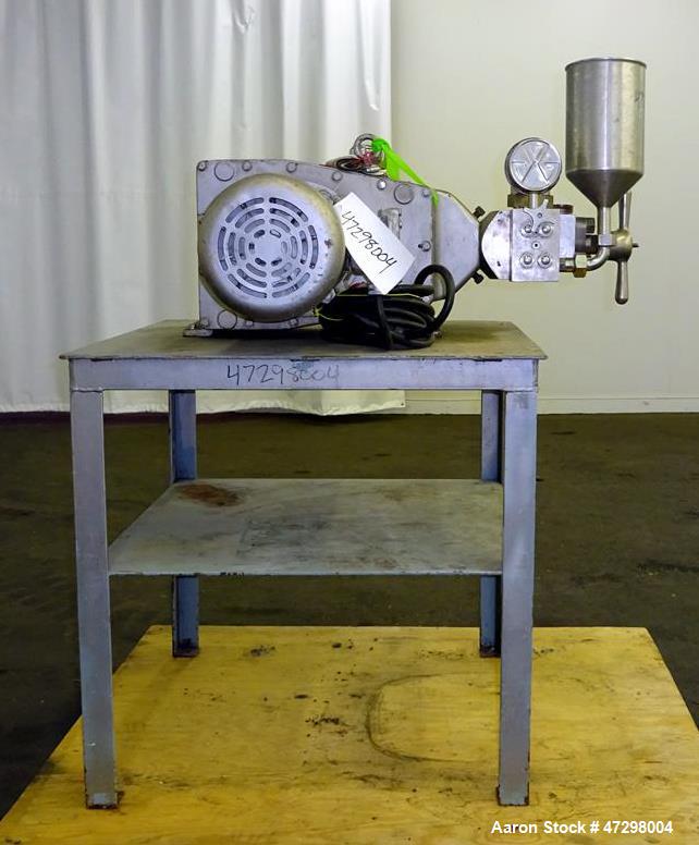 Used Gaulin Homogenizer, Model 15MR-8TBA, 316 Stainless Steel. Capaci