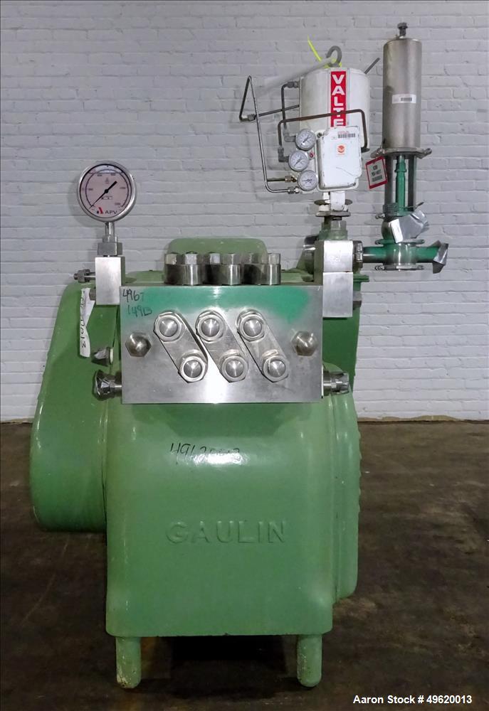 Used Gaulin Homogenizer, Model 160 M6 10 TBS, Stainless Steel.