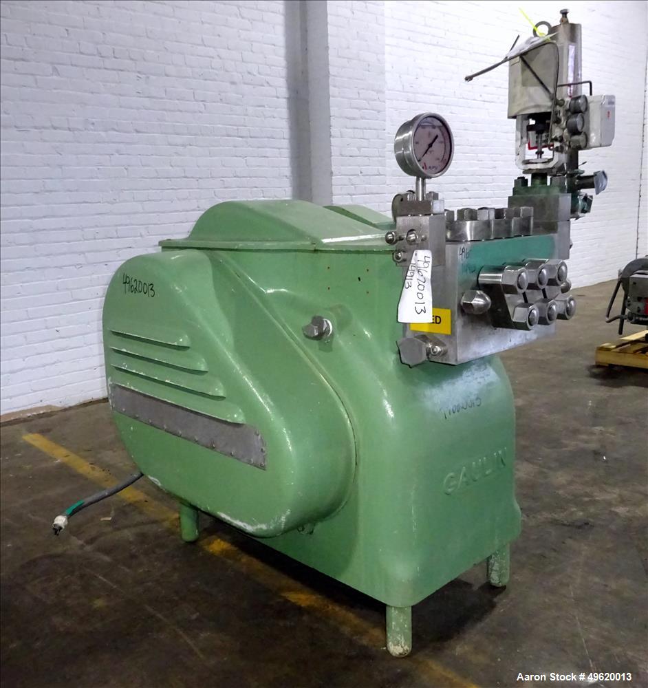 Used Gaulin Homogenizer, Model 160 M6 10 TBS, Stainless Steel.