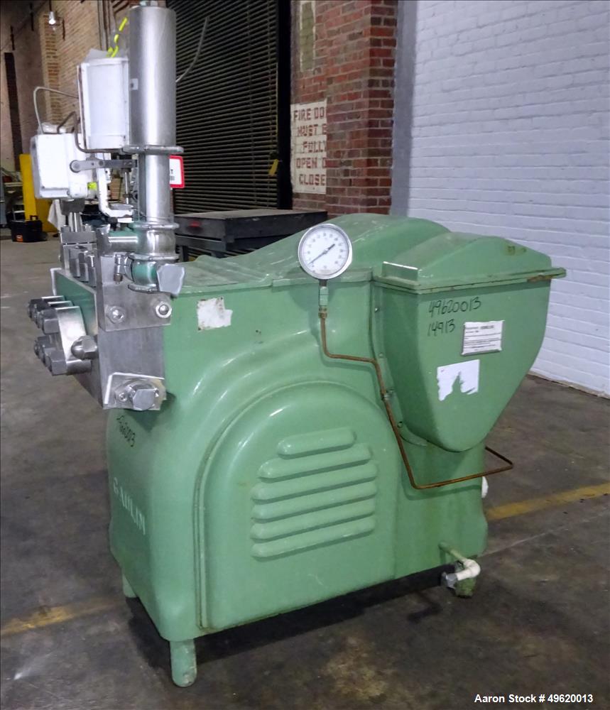Used Gaulin Homogenizer, Model 160 M6 10 TBS, Stainless Steel.