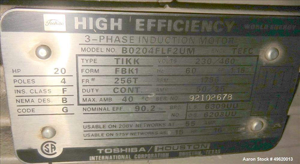 Used Gaulin Homogenizer, Model 160 M6 10 TBS, Stainless Steel.