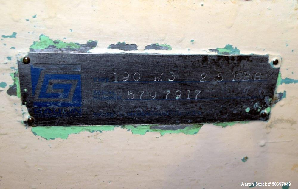 Used Gaulin Homogenizer, Type 190-M3-2.5TBS