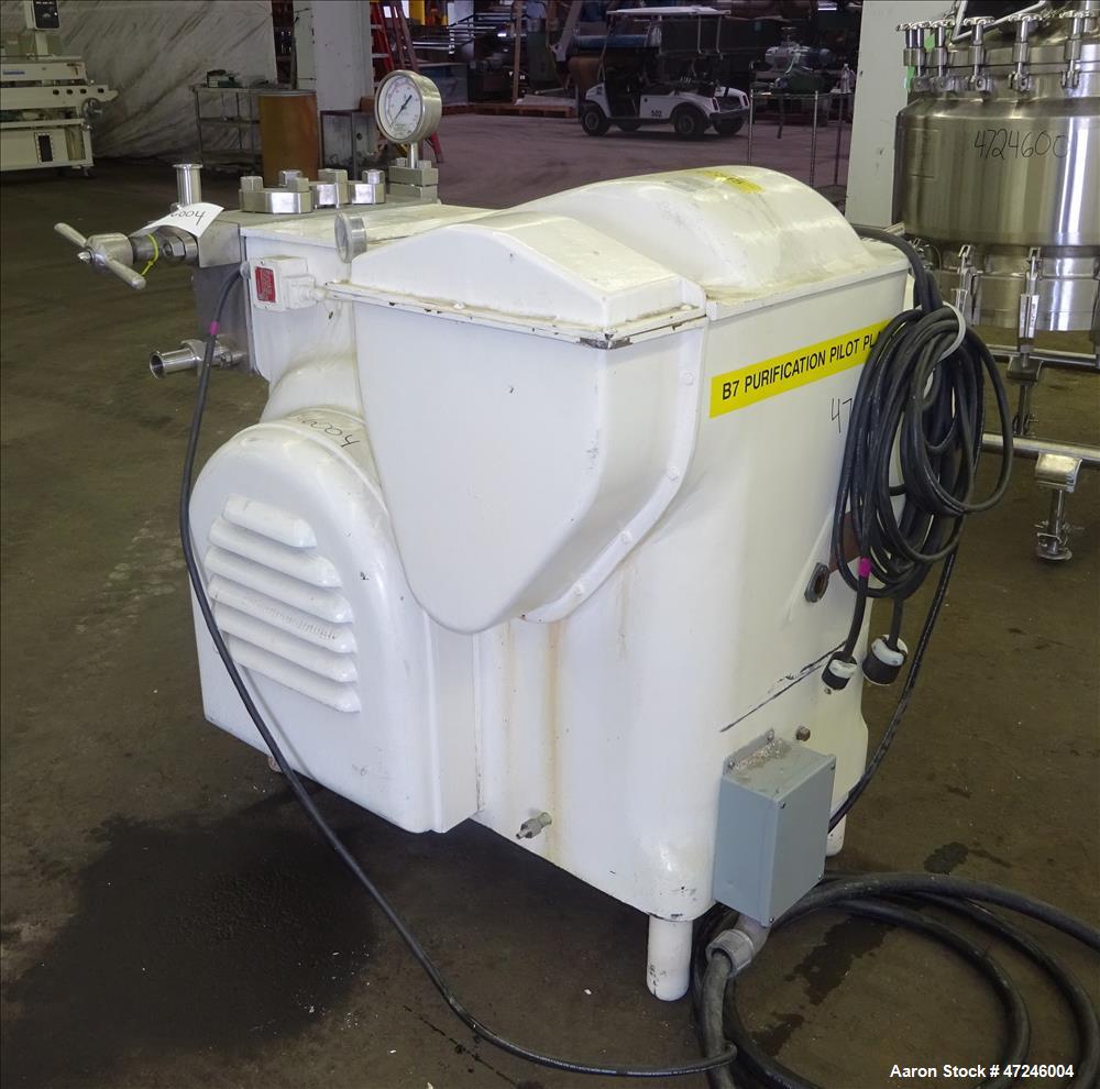 Used Gaulin Homogenizer, Model 284 M6 8 TBS, 304 Stainless Steel.