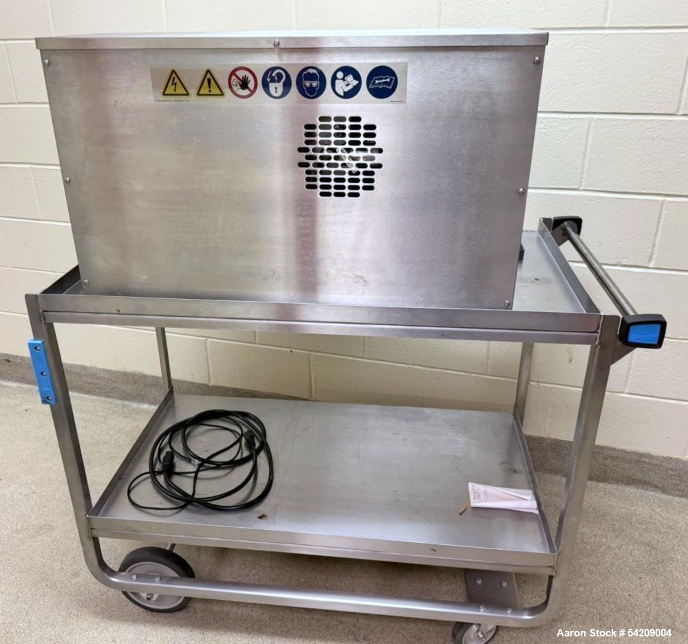 Used Microfluidics Microfluidizer Benchtop Fluid Homogenizer, Model M110P-II. Serial# 2010123, Year 2010. With stainless steel cart.