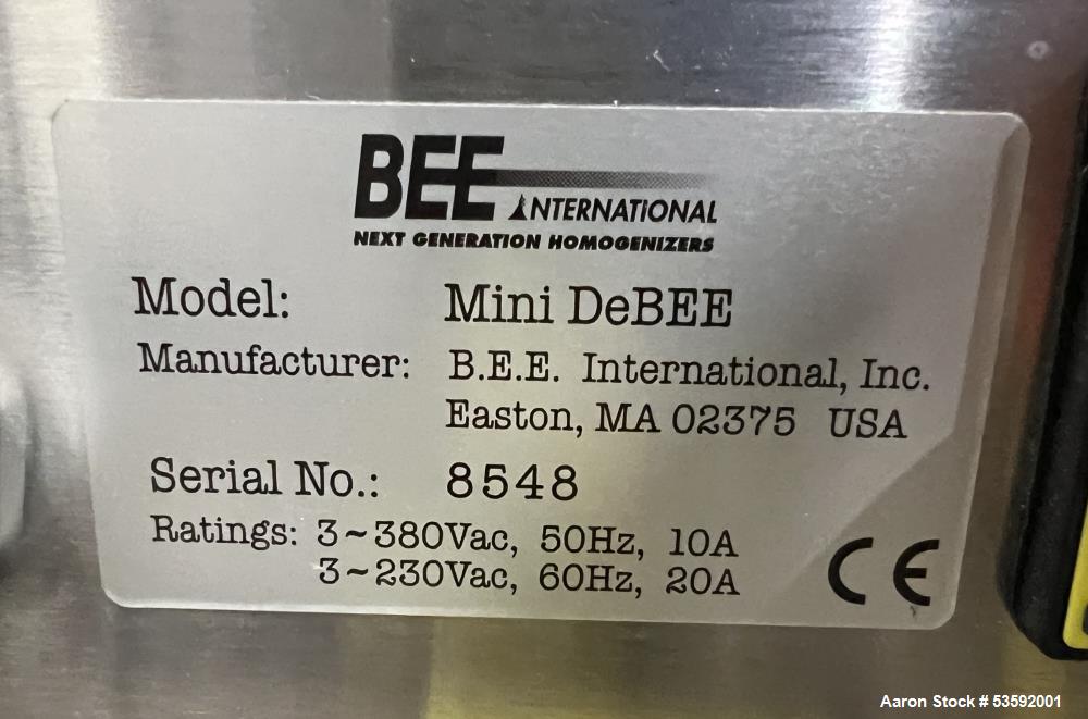 BEE International Pion Mini DeBee Homogenizer for Sale – 45,000 PSI