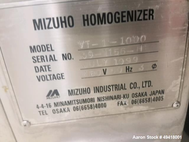 Used- Mizuho Homogenizer, Model VT-1-1000.