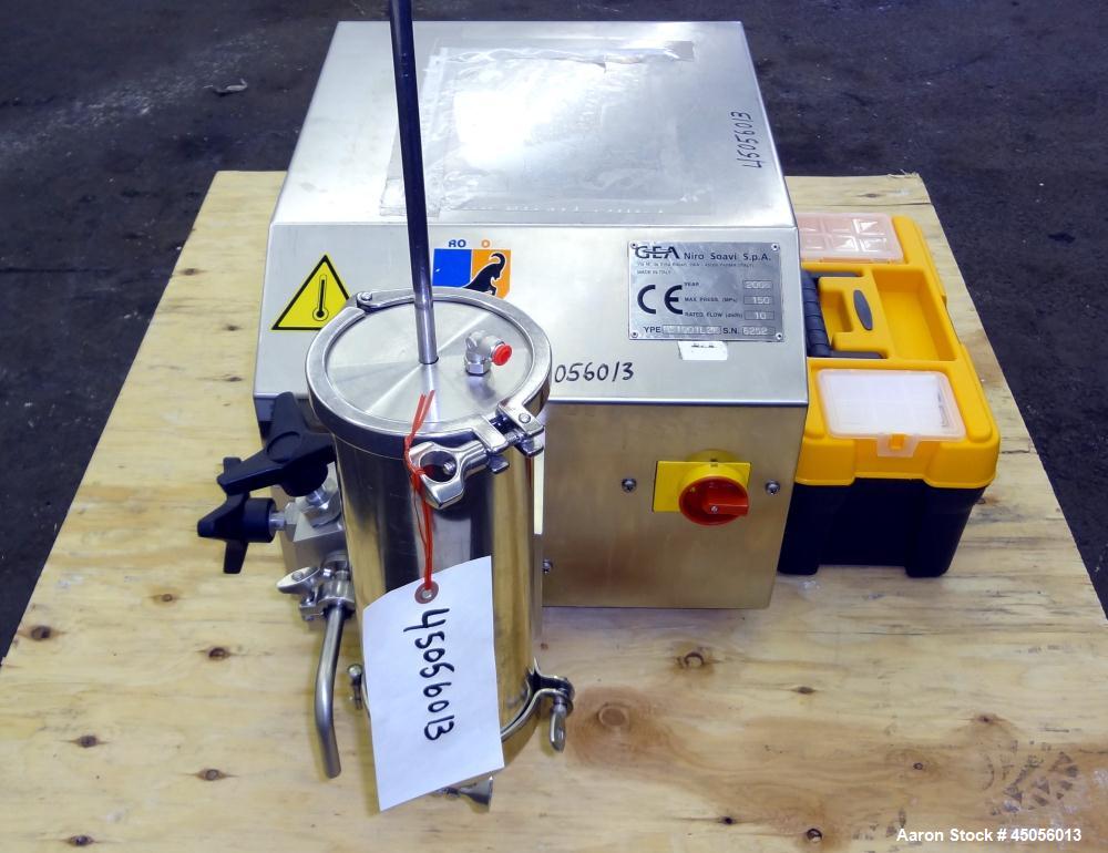 Used GEA Niro Soavi Panda High Pressure Laboratory Homogenizer, Model NS1001L2K