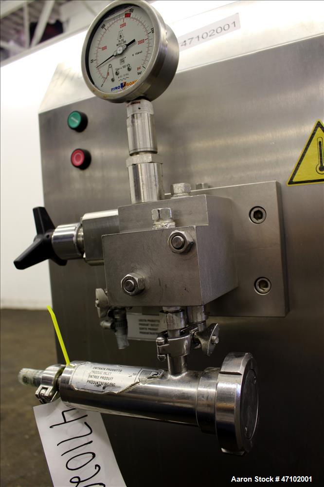 Used Niro Soavi Homogenizer, Type NS1002H, 304 Stainless Steel.