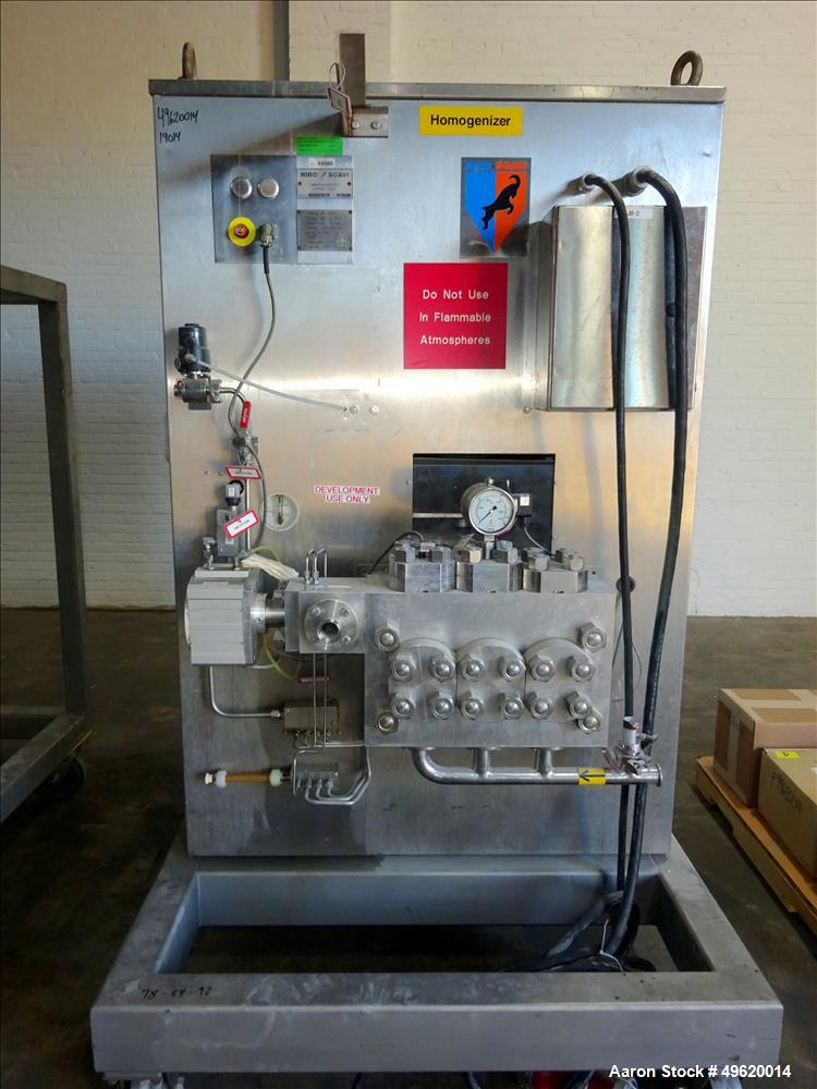 Used Niro Soavi Homogenizer, Model NS3037-H, Stainless Steel.