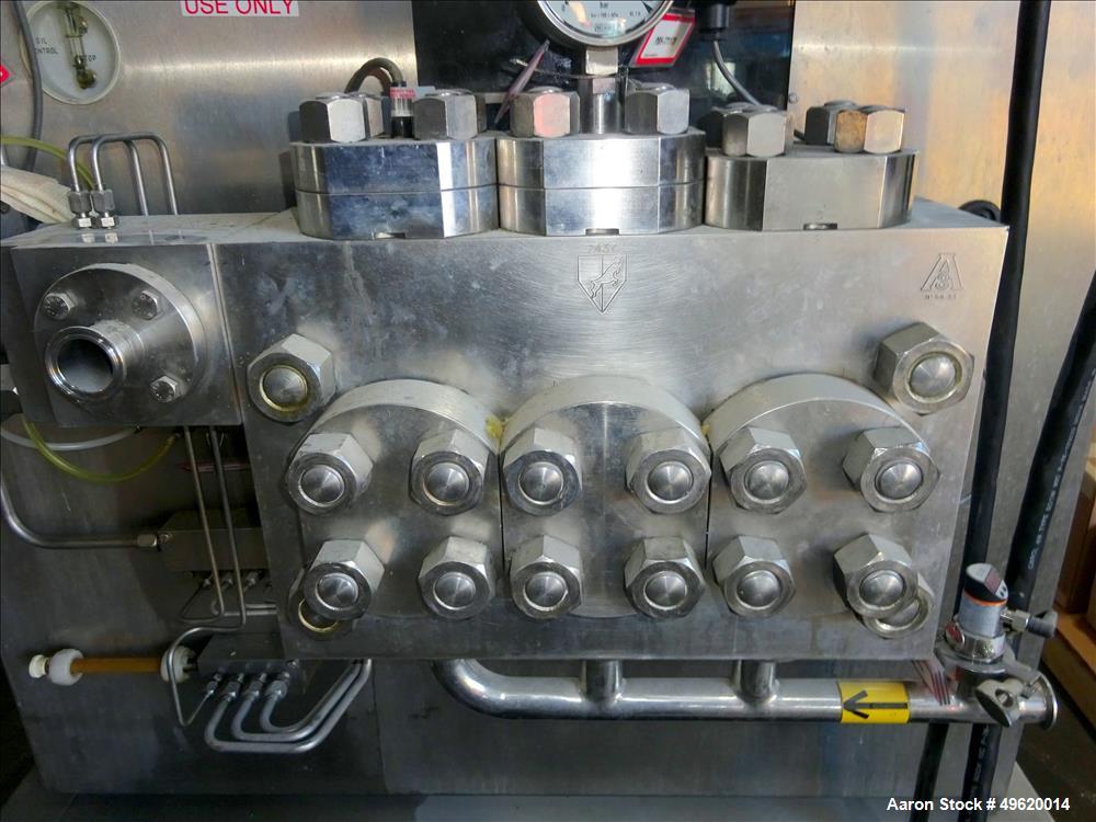 Used Niro Soavi Homogenizer, Model NS3037-H, Stainless Steel.