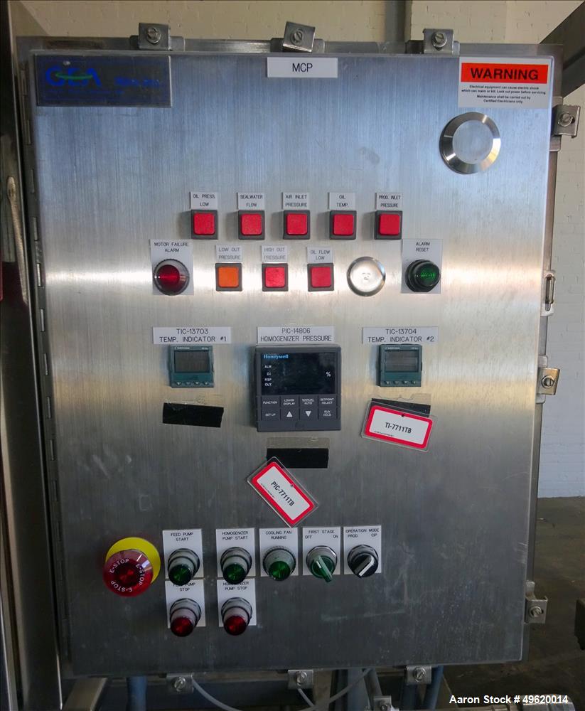 Used Niro Soavi Homogenizer, Model NS3037-H, Stainless Steel.