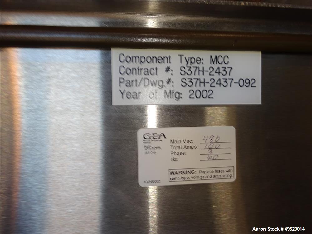 Used Niro Soavi Homogenizer, Model NS3037-H, Stainless Steel.